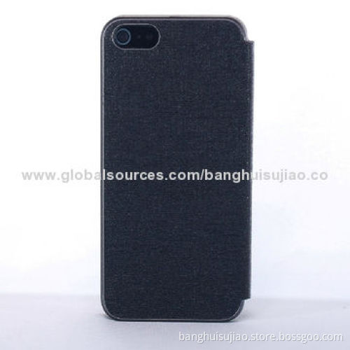 Leather Flip Case for iPhone 5 and 5S, 2014 Wholesale Supplier from China